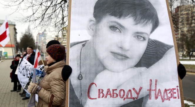 Mińsk: akcja solidarności z Nadiją Sawczenko