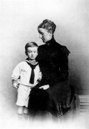 Józefa Czapska z Thunów z synem Józefem. Berlin 1899