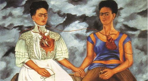 Obraz Fridy Kahlo pt. Dwie Fridy