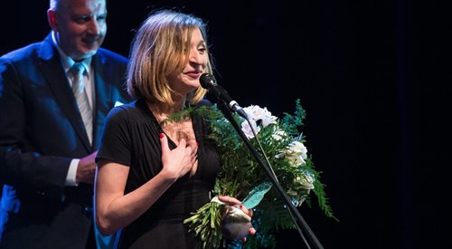 Barbara Klicka, podczas gali wręczenia Wrocławskiej Nagrody Poetyckiej Silesius