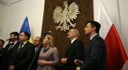 Spotkanie ministra obrony narodowej Antoniego Macierewicza z przedstawicielami Ukraińsko-Polskiej Grupy Przyjaźni Rady Najwyższej Ukrainy
