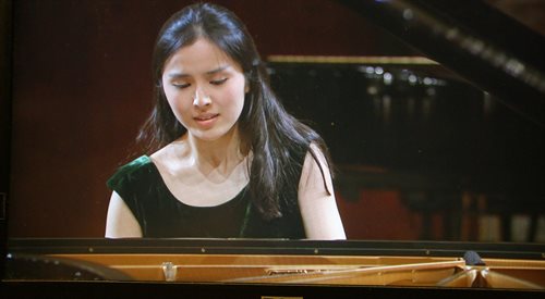 Miyako Arishima podczas ostatniego dnia przesłuchań I etapu Konkursu Chopinowskiego
