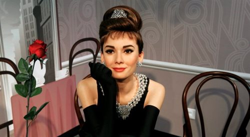 Figura woskowa Audrey Hepburn w słynnym Muzeum Figur Woskowych Madame Tussaud w Londynie