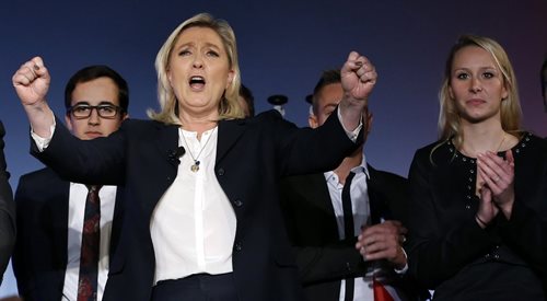 Co mówią dziś sondaże o szansach Marine Le Pen? (na zdj.) w nadchodzących w przyszłym roku wyborach prezydenckich we Francji?