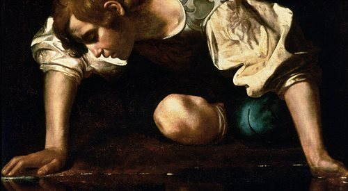 Caravaggio, Narcyz, 15941596 (fragm. obrazu)