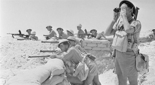 Piechota brytyjska w pobliżu El Alamein, 17 lipca 1942