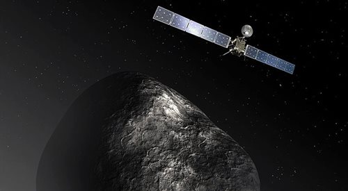 Artystyczna wizja sondy Rosetta. W sukcesie misji udział mieli również Polacy
