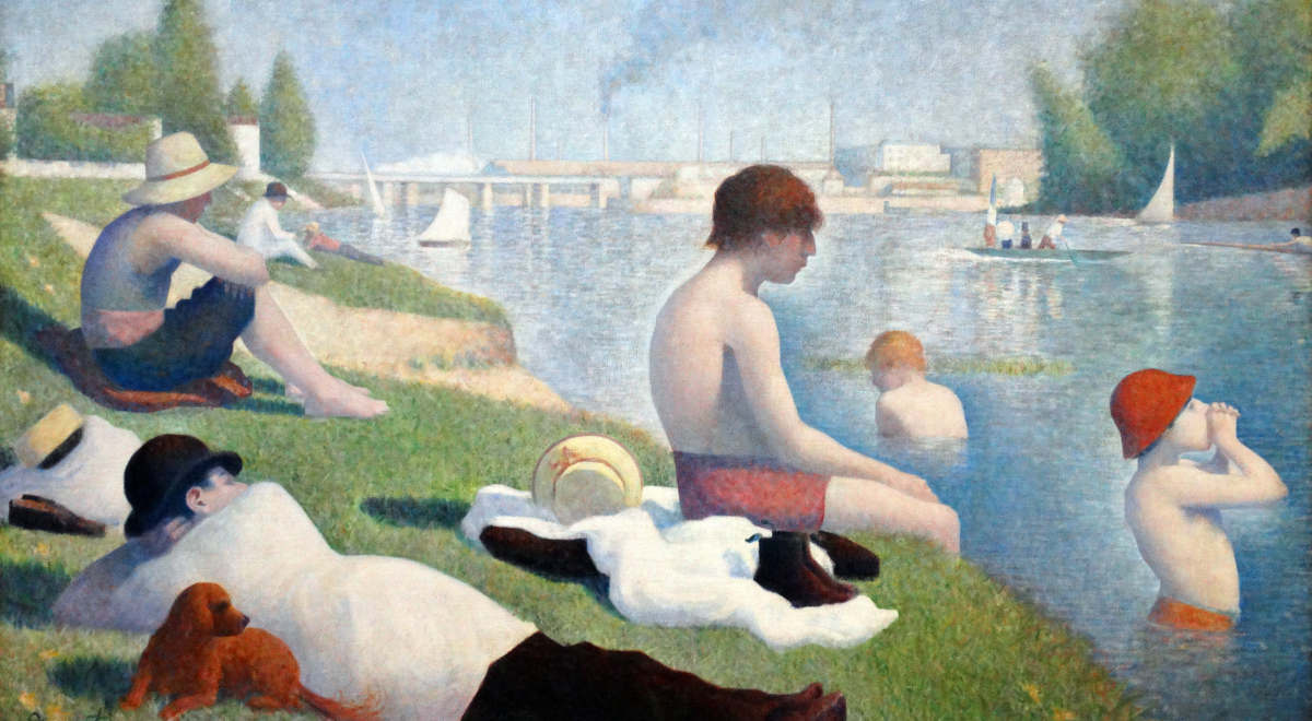 Innym słynnym obrazem Georges'a Seurata była "Kąpiel w Asnières" (1883-84). Fot. World history archive/Forum