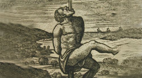Wbicie na pal, rycina z 1593 roku