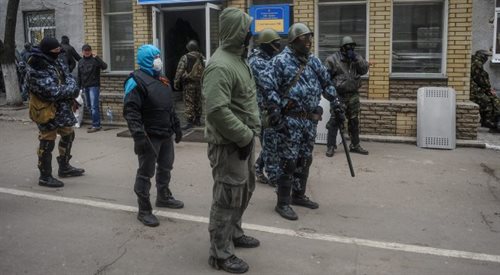 Uzbrojeni napastnicy w ukraińskim Słowiańsku