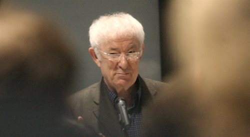 Seamus Heaney podczas spotkania autorskiego w Tyńcu.