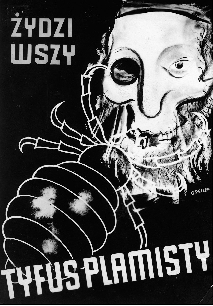 Niemiecki antyżydowski plakat propagandowy. Źródło: NAC/Domena publiczna