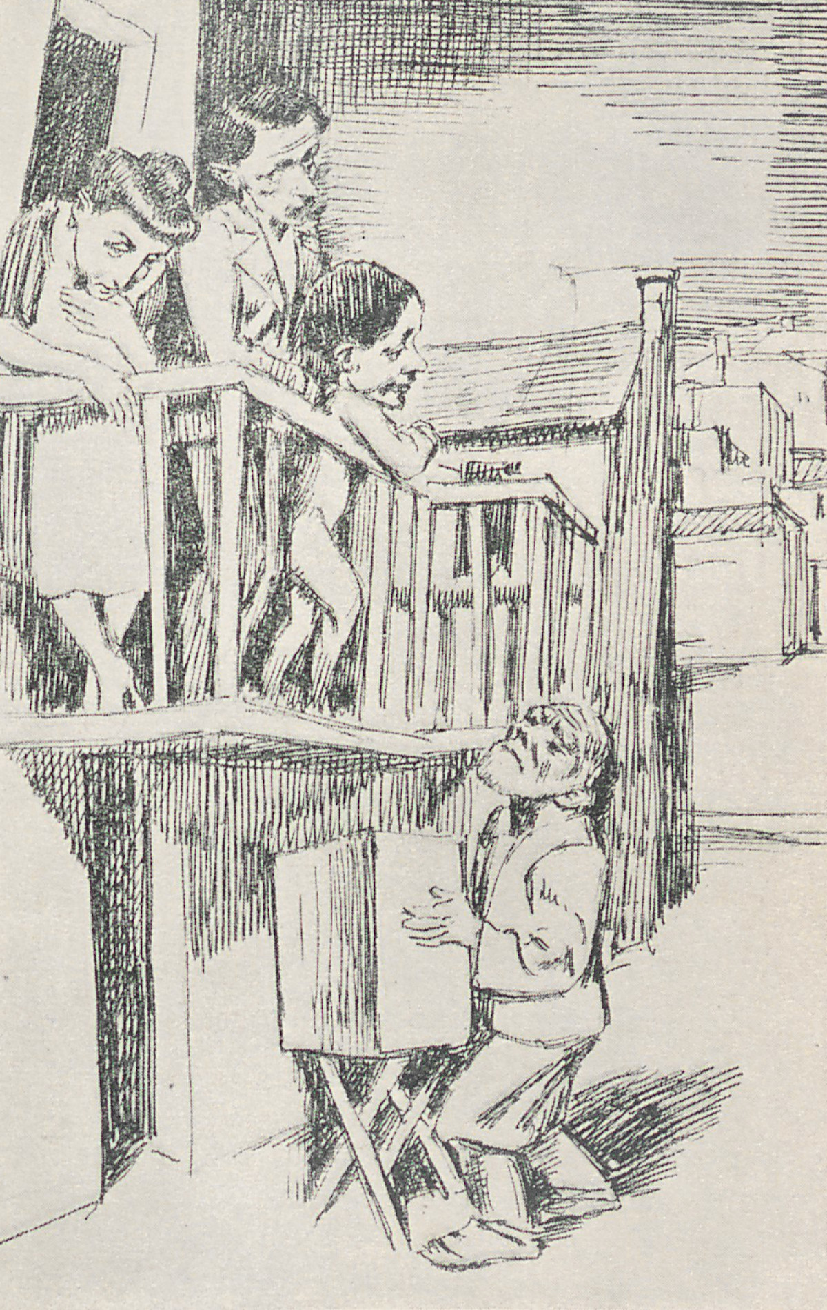 Bruno Schulz, jedna z ilustracji do zbioru opowiadań "Sanatorium pod klepsydrą", Warszawa 1937 r. Fot. Polona 