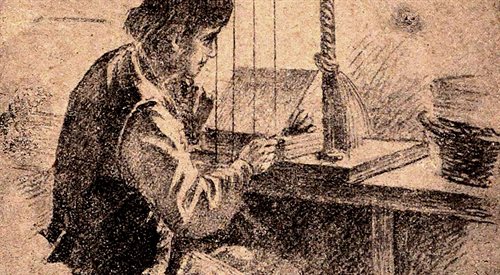Ilustracja w Domowej nauce oprawiania książek Michała Mosiołka (1867-1898)