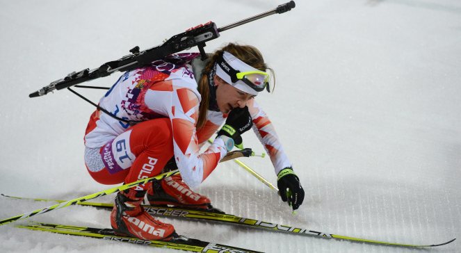 Monika Hojnisz po biegu ze startu wspólnego na 12,5 km podczas igrzysk w Soczi