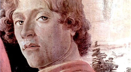 Postać ukazana na fragmencie obrazu Pokłon trzech króli to prawdopodobnie autoportret Sandro Botticellego