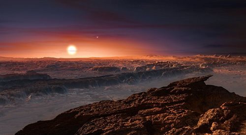 Proxima Centauri B - wizja artysty