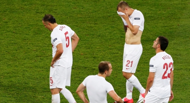 Polscy piłkarze po meczu z Czechami