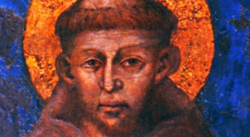 Cimabue, portret św. Franciszka z Asyżu (fragment)