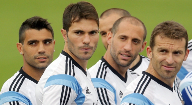 Piłkarze reprezentacji Argentyny podczas treningu