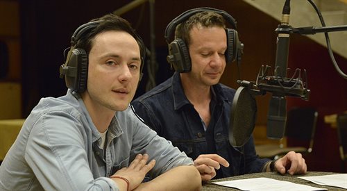 Przemysław Stippa i Grzegorz Małecki. Nagranie słuchowiska Mozart i Salieri