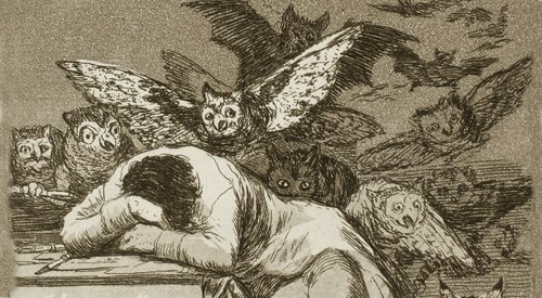 Kiedy rozum śpi, budzą się potwory, najsłynniejsza grafika Goi z cyklu Kaprysy