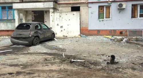 Mariupol po nalotach separatystów foto:Paweł Pieniążek  twitter.comp_pieniazek