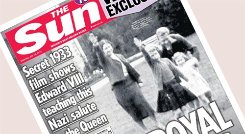Nazistowski salut królowej Elżbiety II