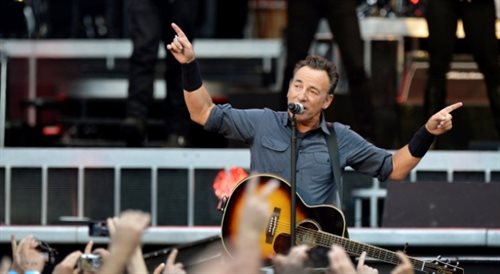 Bruce Springsteen podczas koncertu w Lipsku