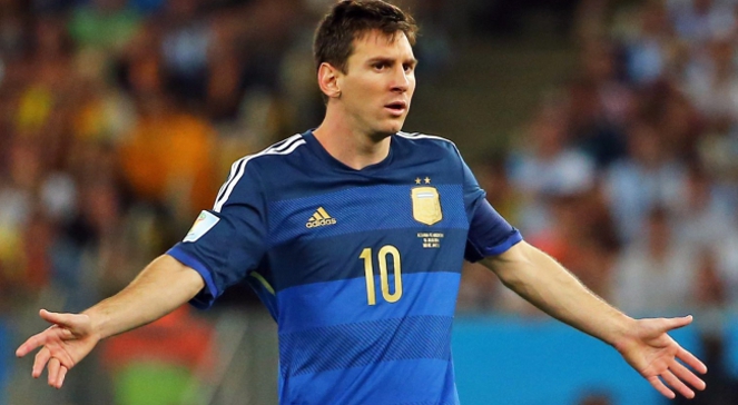 Leo Messi podczas meczu z Niemcami w finale mistrzostw świata