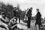 Józef Piłsudski na ćwiczeniach POW pod Warszawą