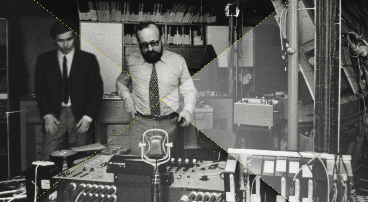 Krzysztof Penderecki stawiał pierwsze kroki w świecie elektroniki pod kierunkiem Eugeniusza Rudnika - swego rówieśnika (na zdjęciu fragment okładki albumu Homo Ludens)