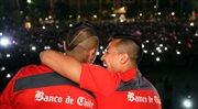 Prezydent i tysiące kibiców przywitało piłkarzy Chile