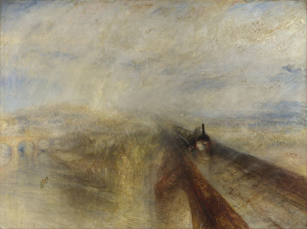 Obraz Williama Turnera "Deszcz, para, szybkość" ("Rain, Steam and Speed – The Great Western Railway", 1844). Fot. domena publiczna