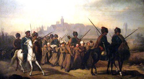 Branka Polaków do armii rosyjskiej 1863, Aleksander Sochaczewski fot. Wikimedia Commons.