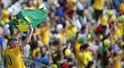 Brazylijscy kibice podczas meczu z Kolumbią