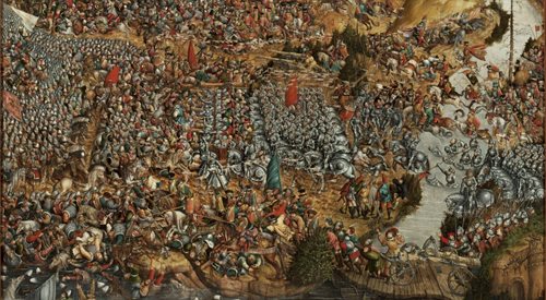 Bitwa pod Orszą. Autor nieznany (malarz z kręgu Lukasa Cranacha Starszego)