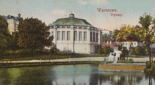 Rotunda na Dynasach na pocztówce z 1913 roku