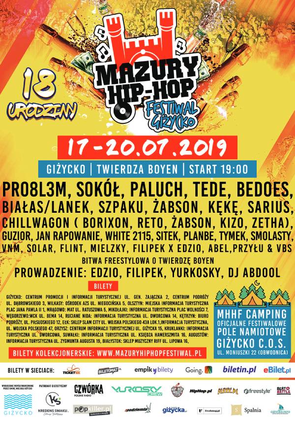 Mazury Hip Hop Festiwal 2019 plakat
