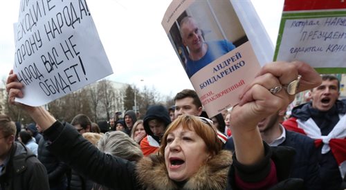Marsz niedarmojadów w Mińsku