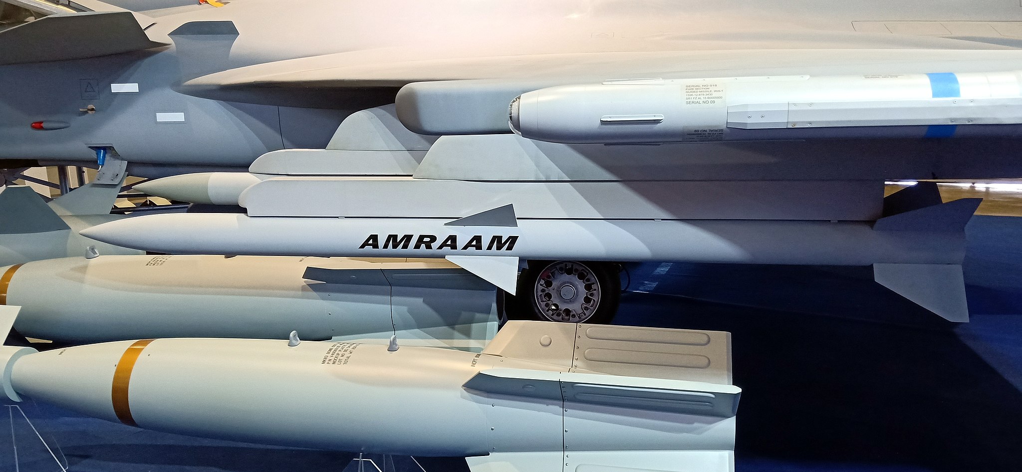 An AIM-120 Advanced Medium-Range Air-to-Air Missile (AMRAAM).
