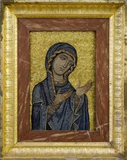 Autor nieznany, Matka Boska Orantka, XII w., mozaika, Museo Diocesano w Palermo
