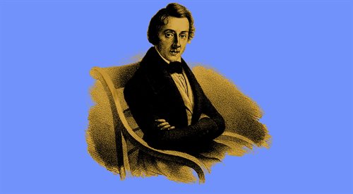 Fryderyk Chopin na przetworzonym portrecie autorstwa Marii Wodzińskiej (1819-1897)