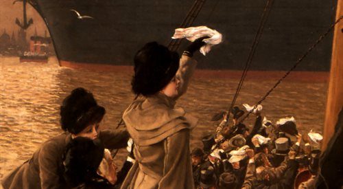 Pożegnanie na rzece Mersey - obraz Jamesa Tissota (18361902)