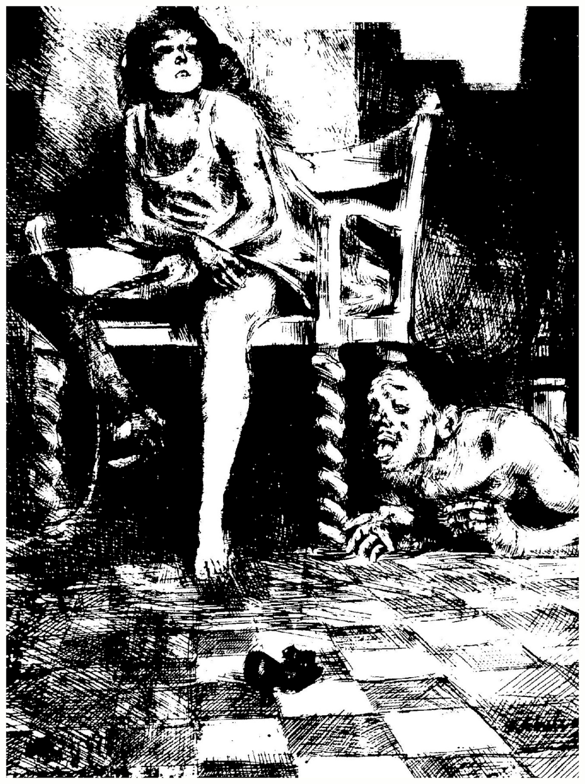 Bruno Schulz, "Bestie" ("Xięga bałwochwalcza"), 1921 r., cliché-verre na papierze. Fot. Piotr Mecik/Forum
  
