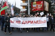 Marsz niedarmojedów w Mińsku 15 marca 2017 roku