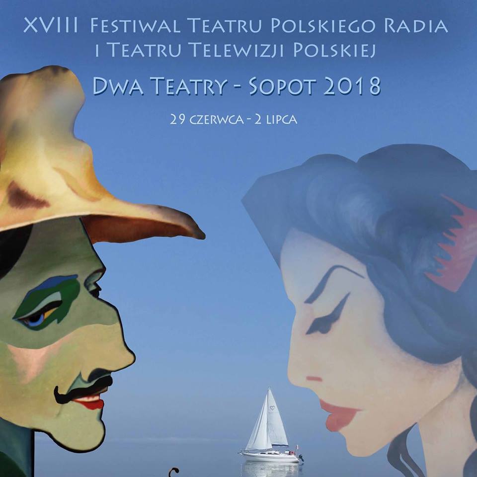 Plakat promujący 18. edycję Festiwalu Dwa Teatry