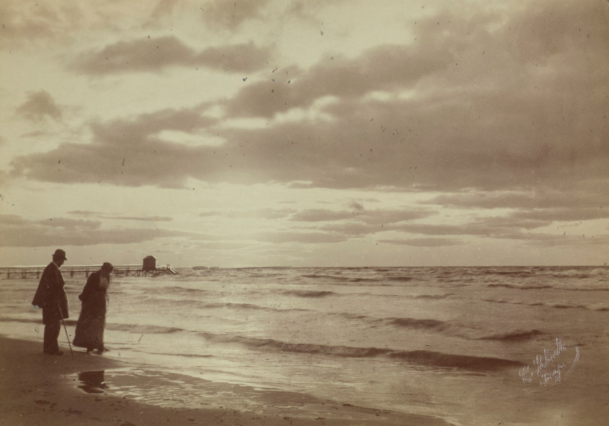 Plaża w Jurmale, pocztówka z drugiej połowy XIX wieku. Foto: Polona