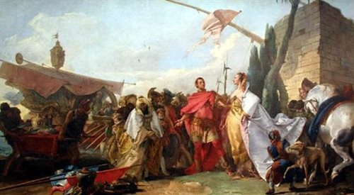 Spotkanie Antoniusz i Kleopatry (Giovanni Battista Tiepolo). foto: wikipediadomena publiczna