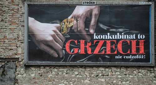 Jeden z billboardów kampanii. W tym przypadku w Lublinie